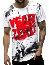T-Shirt męski biały OZONEE JS/KS1984