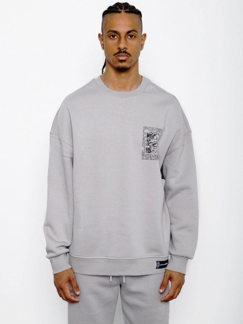 Bluza męska oversize szara OZONEE MACH/M3257