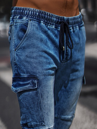 Spodnie jeansowe joggery męskie niebieskie OZONEE NB/MP0058B