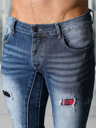 Spodnie jeansowe męskie slim fit niebieskie OZONEE NB/MP0050BZ