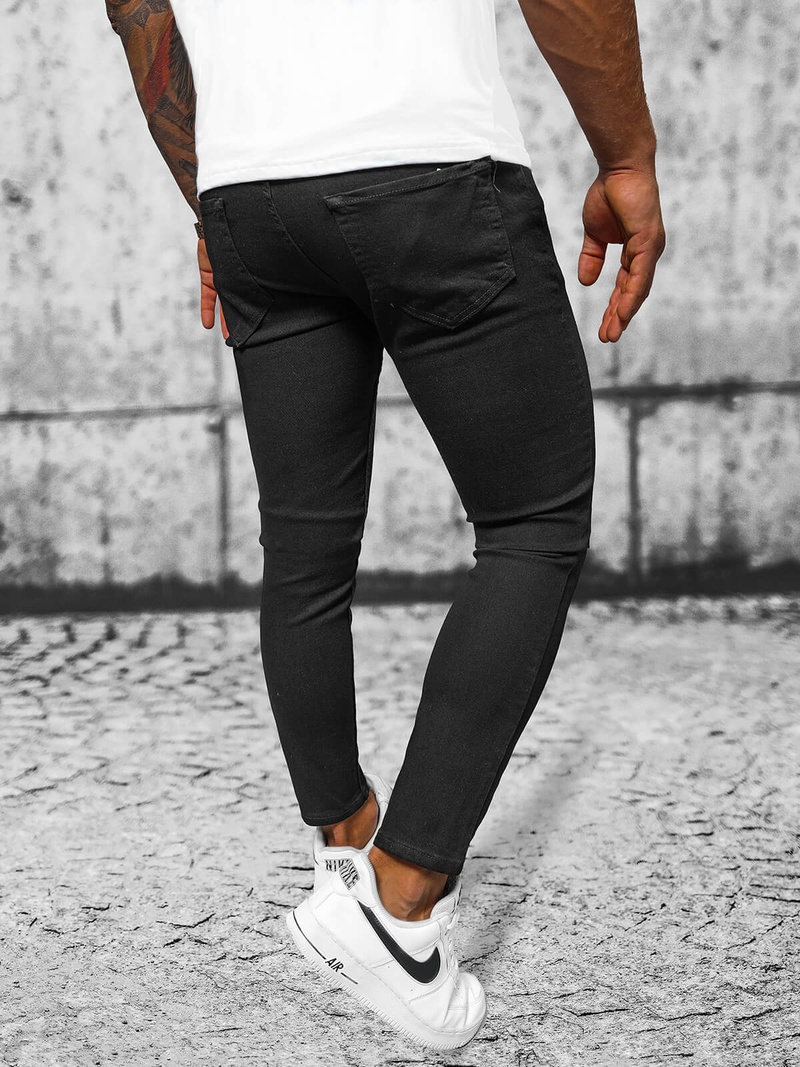 Spodnie jeansowe męskie czarne OZONEE O/999SP