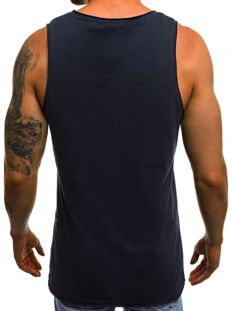 Koszulka bez rękawów męska granatowa OZONEE O/1205