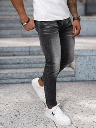 Spodnie jeansowe męskie czarne OZONEE NB/MP0091N