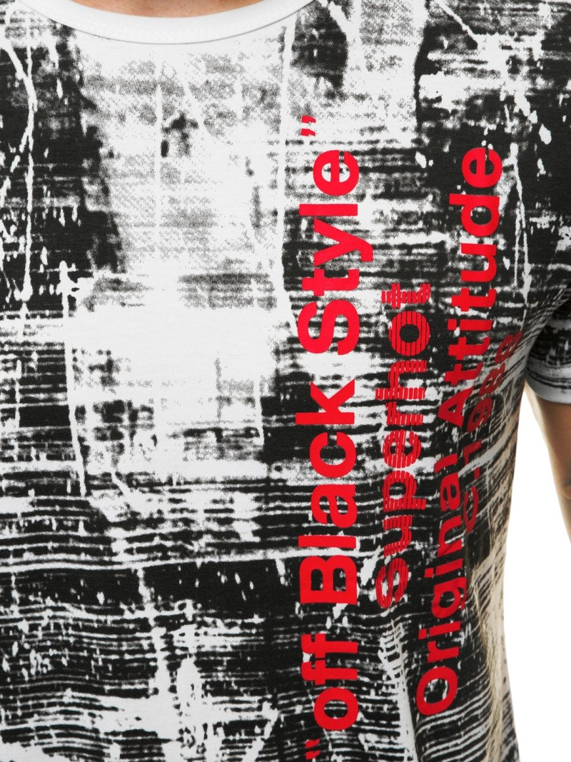 T-Shirt męski biały OZONEE JS/SS10920Z