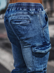 Spodnie jeansowe joggery męskie niebieskie OZONEE NB/MP0058B