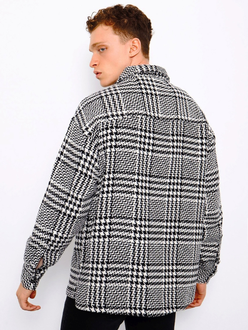 Сорочка чоловіча Чорно-Бiла OZONEE MACH/G821