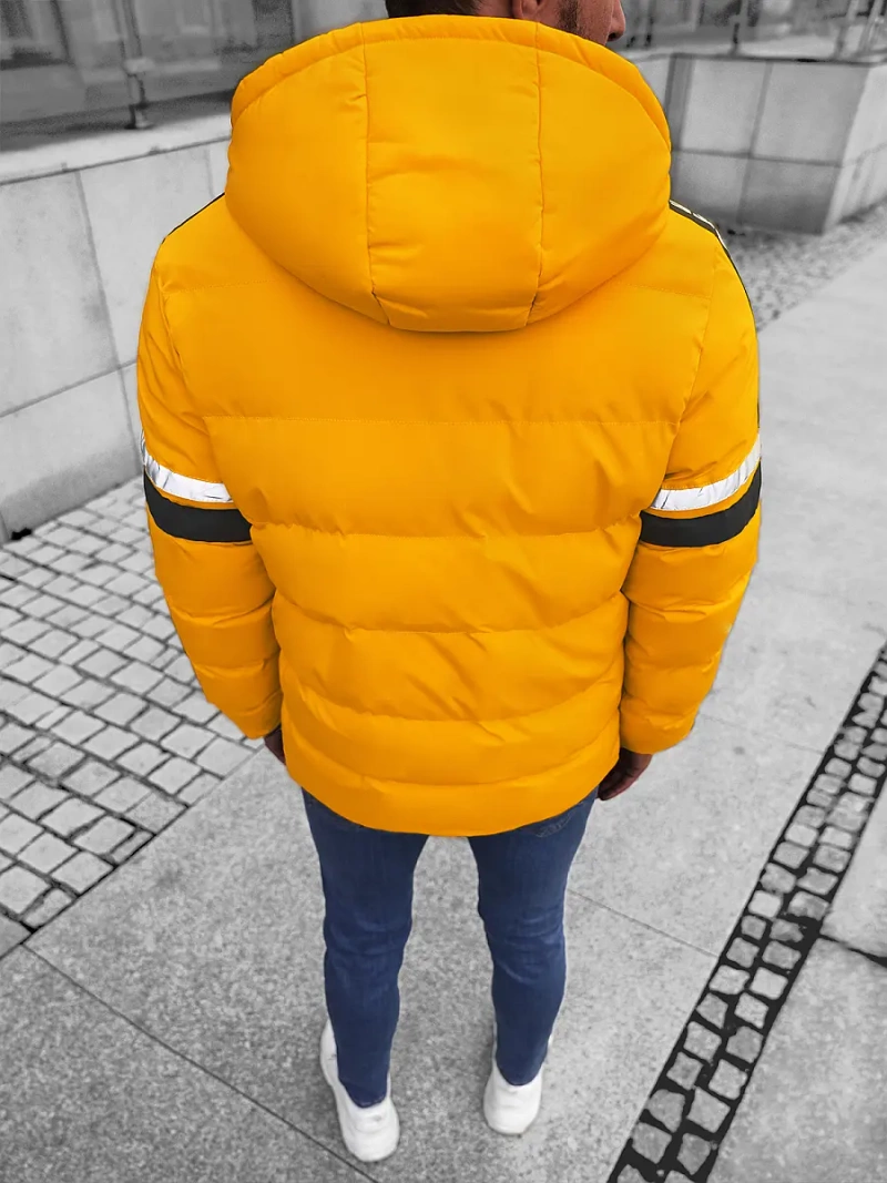 Kurtka zimowa męska pikowana żółta OZONEE JS/M8103