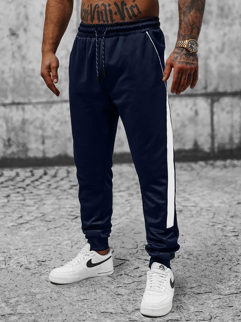 Spodnie dresowe męskie granatowe OZONEE JS/8K162