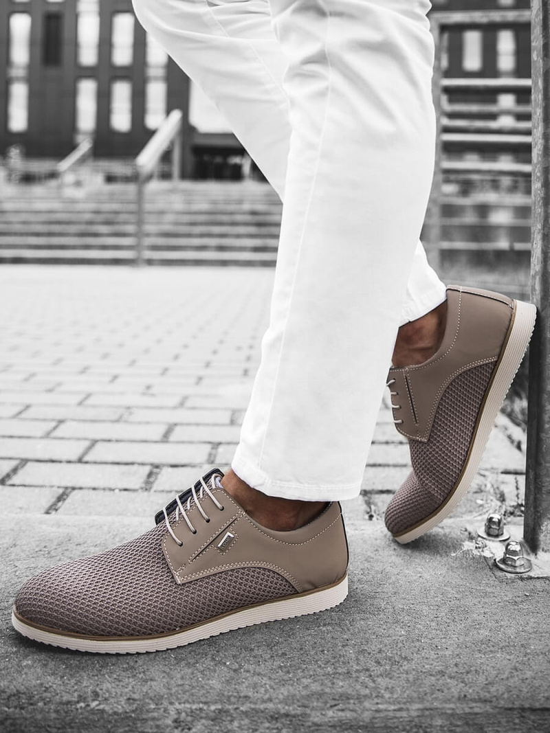 Buty męskie beżowe t/682