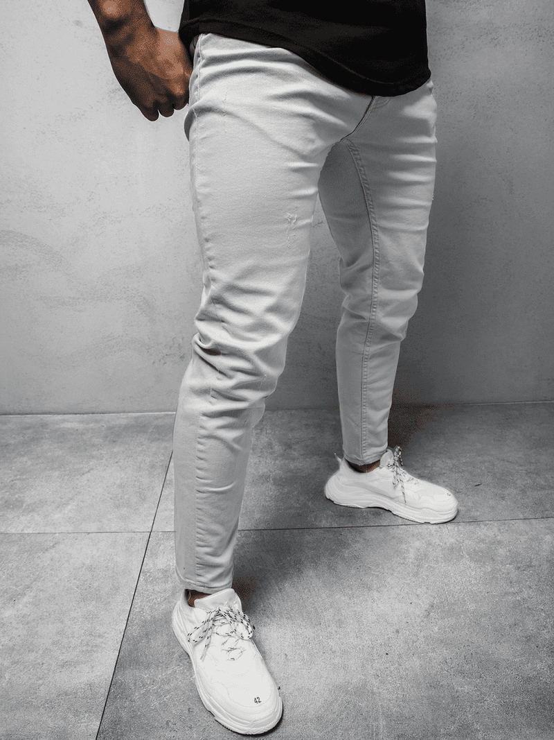 Spodnie jeansowe męskie szare OZONEE O/4641