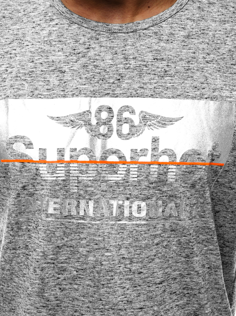 T-Shirt męski grafitowy OZONEE JS/KS2056Z