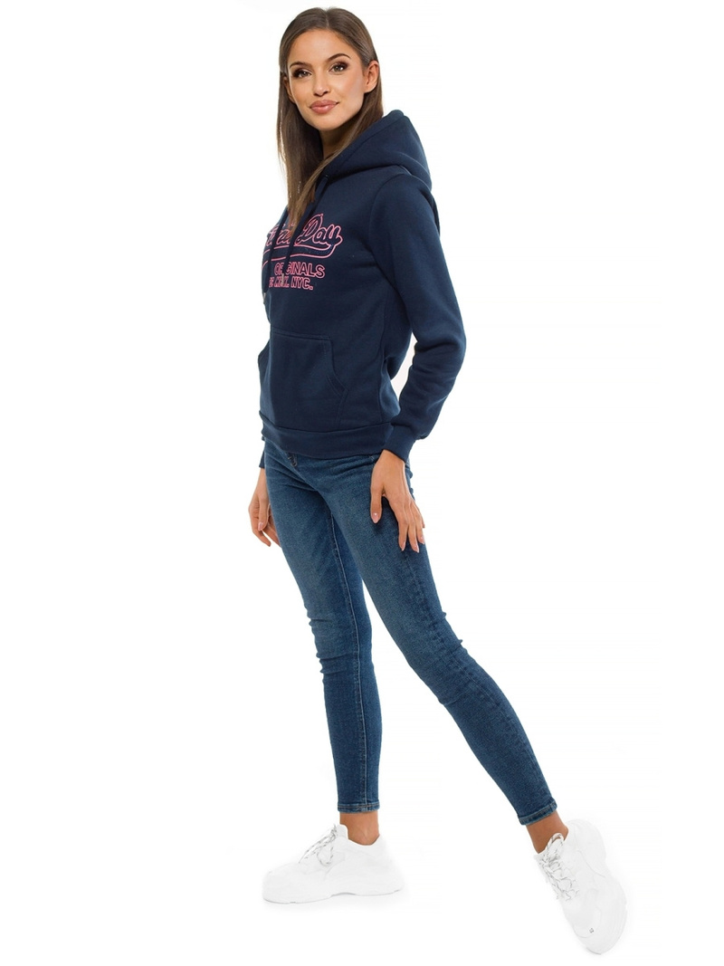Bluza z kapturem damska granatowa OZONEE JS/B26016