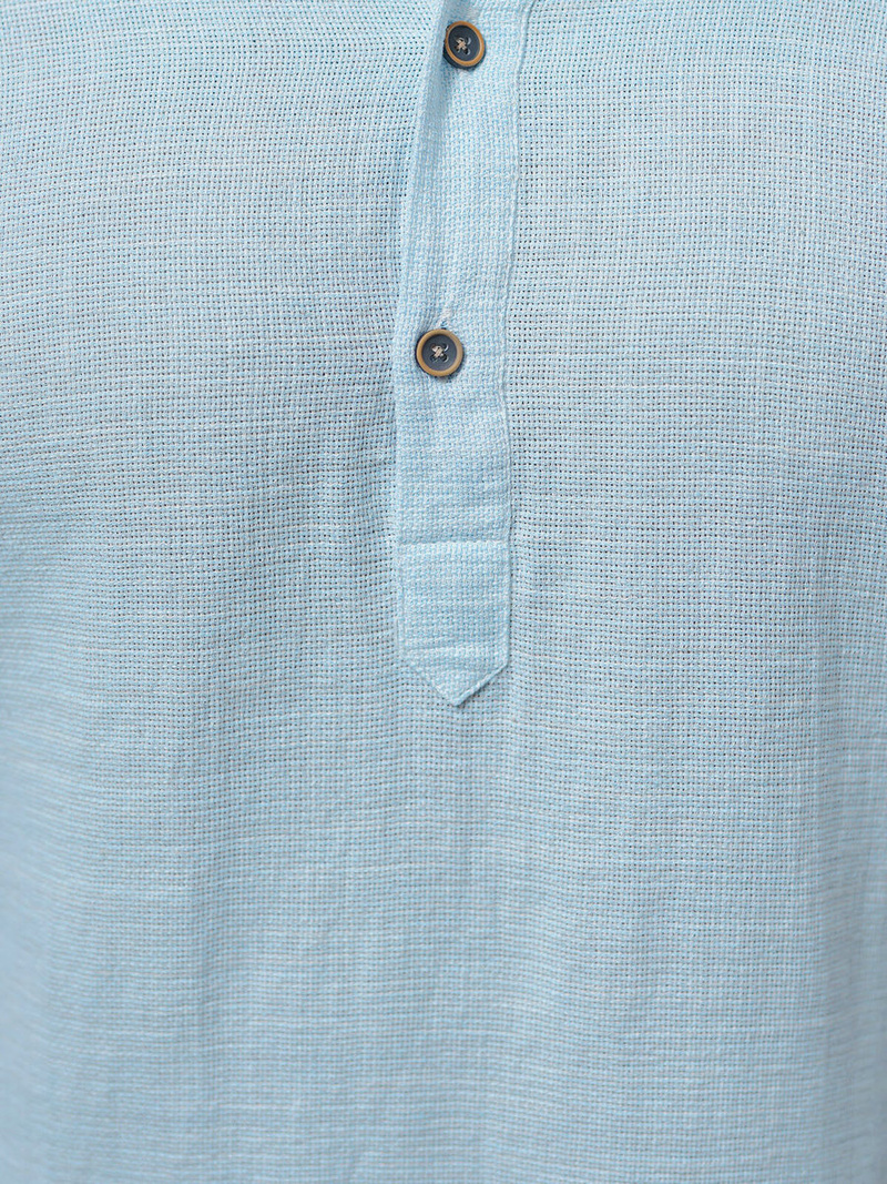 Koszula męska z krótkim rękawem jasno-niebieska OZONEE O/V46