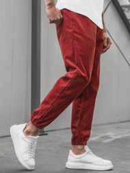  Штани чоловічі вельвет Бордовi OZONEE R/4083