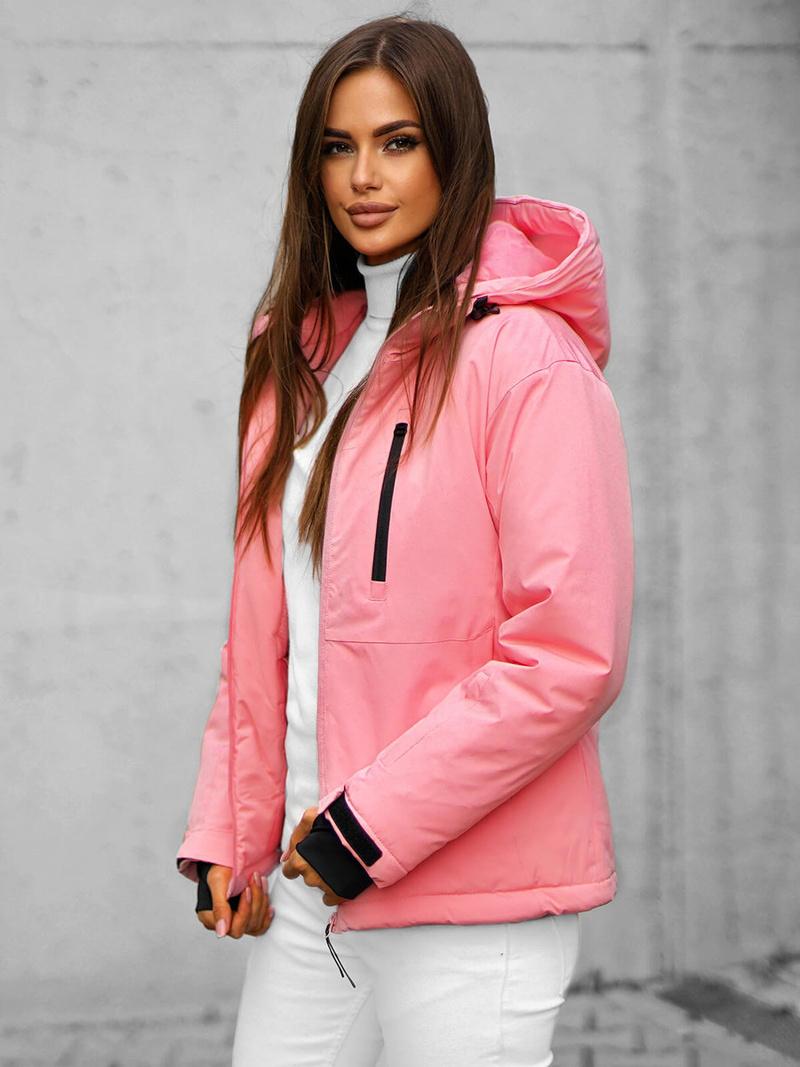 Kurtka damska zimowa jasno-różowa OZONEE JS/HH012/25Z