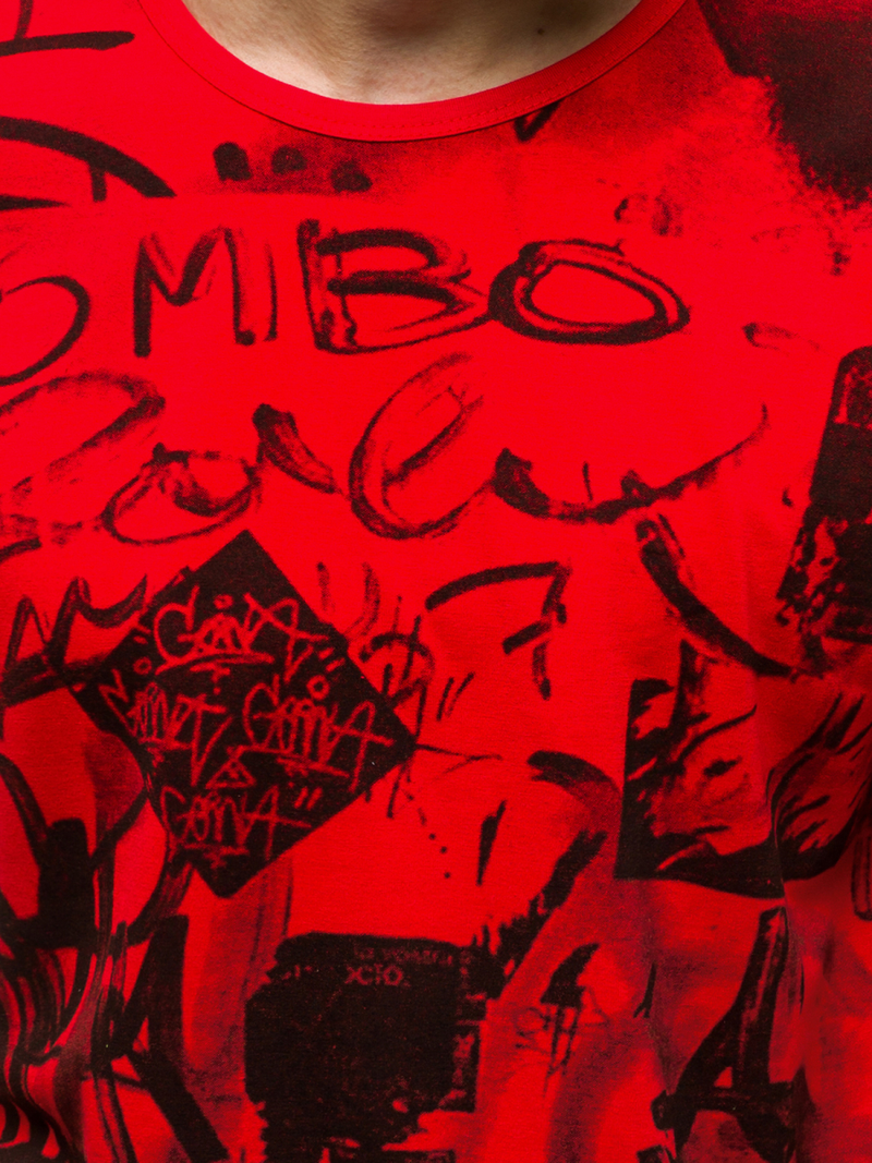 T-Shirt męski czerwony OZONEE JS/KS1987Z