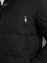Kurtka zimowa męska długa czarna OZONEE JS/25M9803/392Z