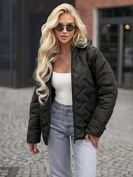 Kurtka zimowa damska pikowana czarna OZONEE JS/16M9300/392Z