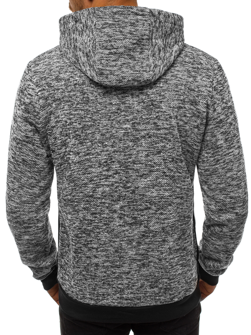 Bluza z kapturem męska szara OZONEE JS/KS1907Z