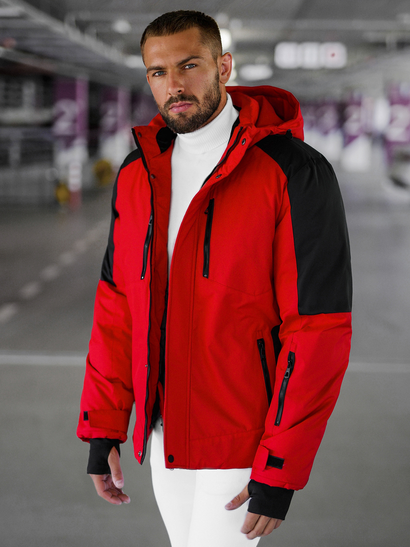 Kurtka zimowa męska czerwona OZONEE JS/91M9902/270