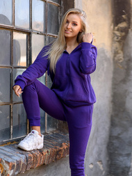 Spodnie dresowe damskie fioletowe OZONEE JS/CK01/30