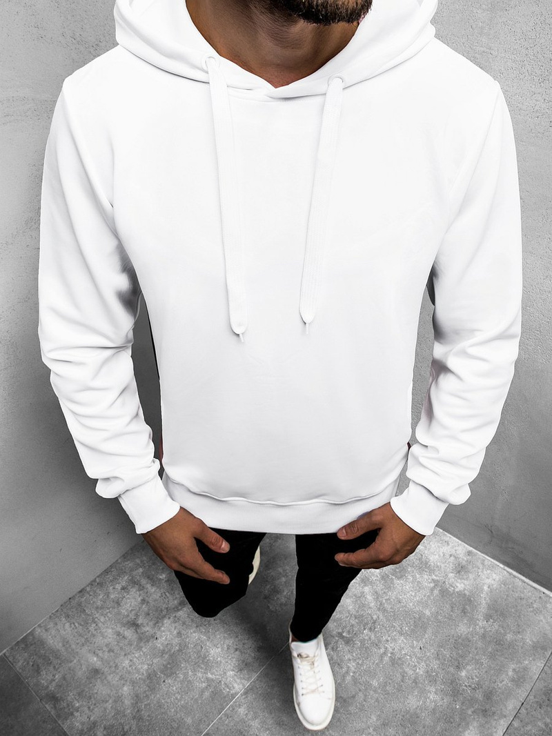 Bluza męska z kapturem biała OZONEE JS/JK99118/1Z