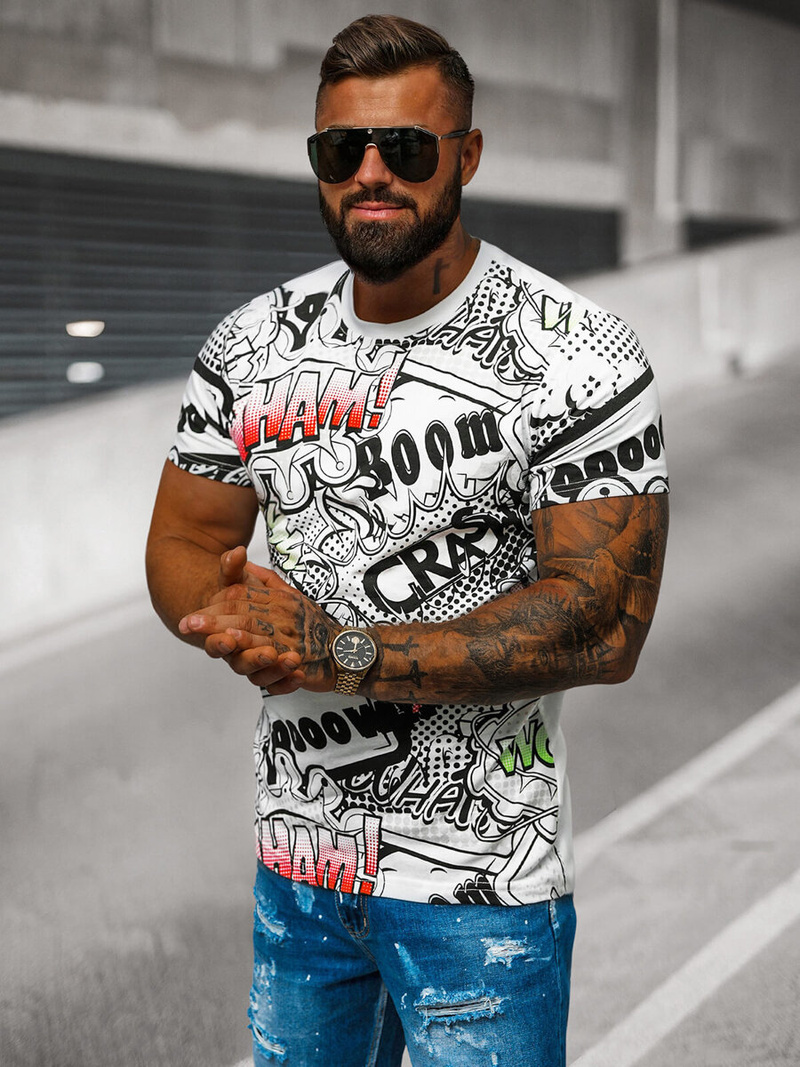 Футболка чоловіча Бiлий OZONEE O/T137/1