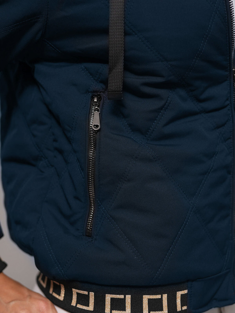 Kurtka damska pikowana granatowa OZONEE JS/16M9085/215