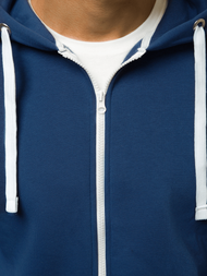 Bluza męska rozpinana z kapturem granatowa OZONEE O/11039