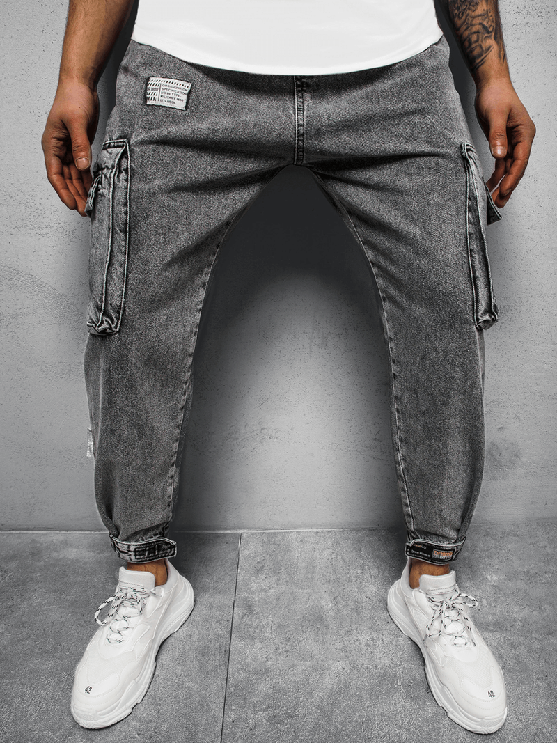 Spodnie męskie jogger szare OZONEE O/K153/17