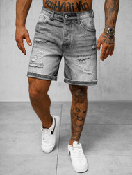 Spodenki męskie jeansowe czarne OZONEE O/JD-2447K