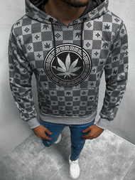 Bluza z kapturem męska szara OZONEE O/HM503