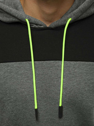 Bluza z kapturem męska grafitowa OZONEE JS/KS2168