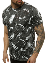 T-Shirt męski grafitowy OZONEE JS/KS2111