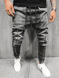 Spodnie jeansowe męskie grafitowe OZONEE O/B5606Z