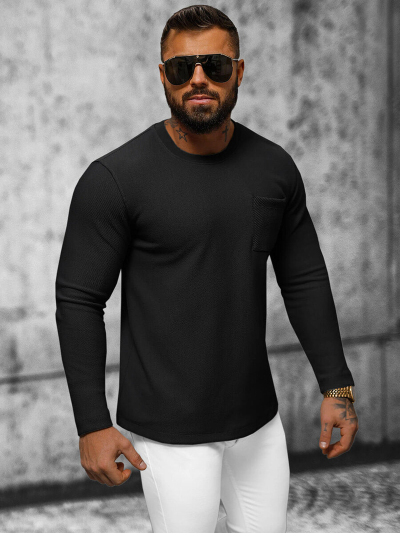 Толстовка чоловіча чорна OZONEE O/TB2232