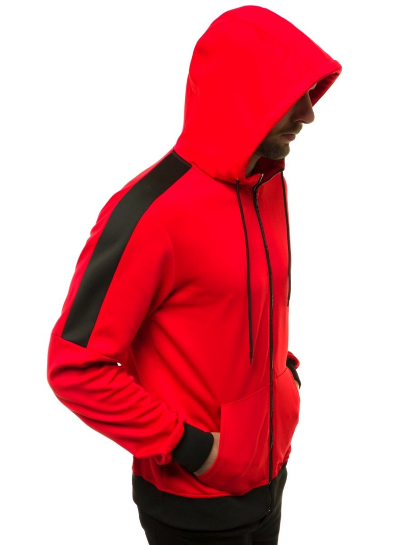 Bluza męska rozpinana czerwona OZONEE JS/99005