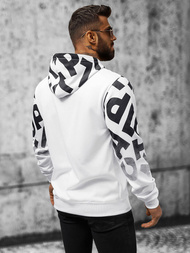 Bluza z kapturem męska biała OZONEE JS/8B992/1