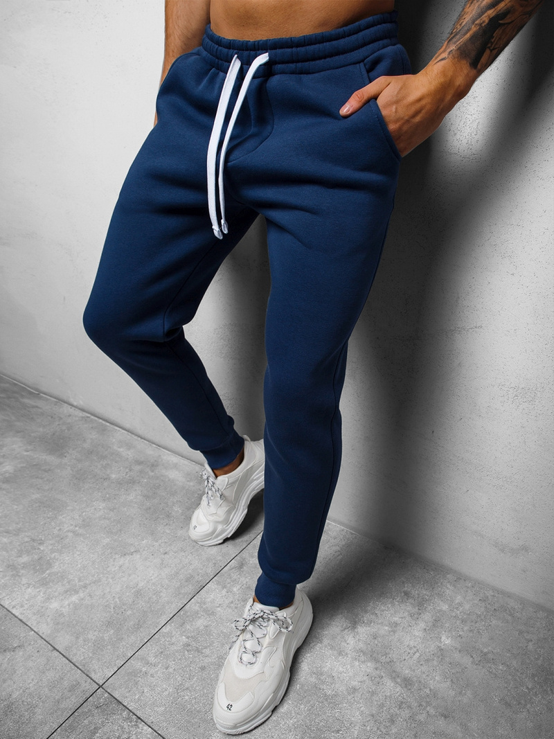 Spodnie dresowe męskie granatowe OZONEE O/12110Z