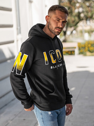 Bluza z kapturem męska czarna OZONEE JS/8B1739/3