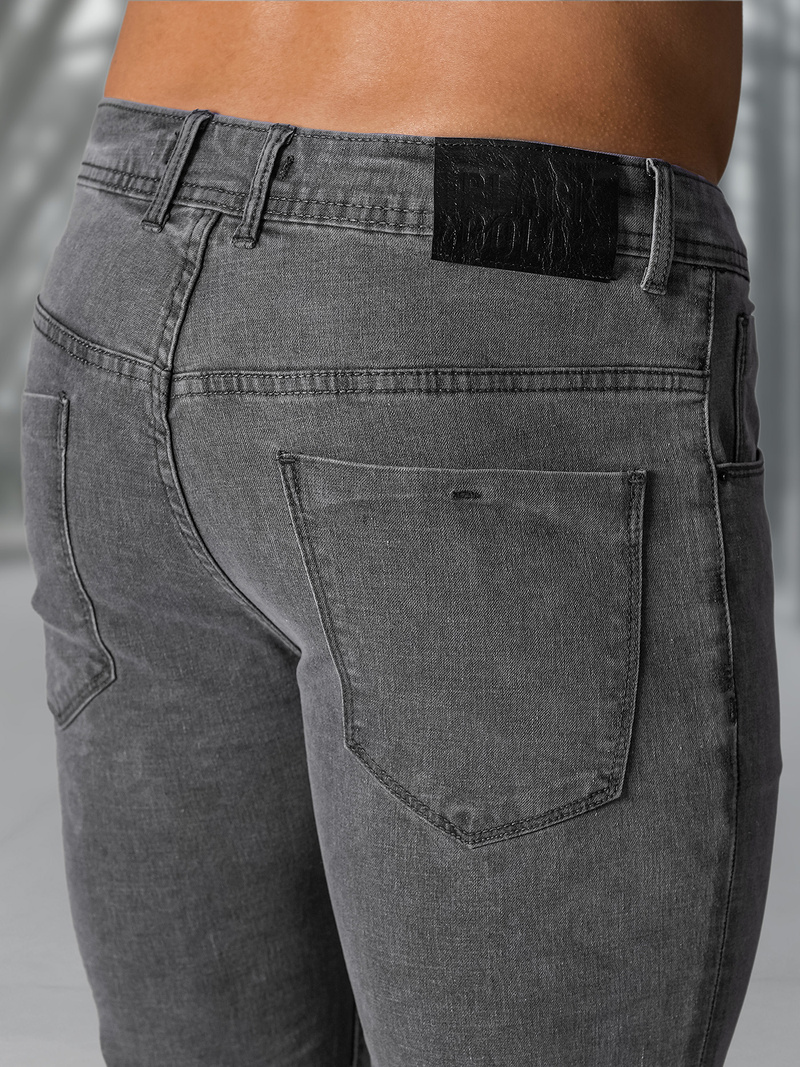 Spodnie jeansowe męskie slim fit grafitowe OZONEE NB/MP0192GSZ