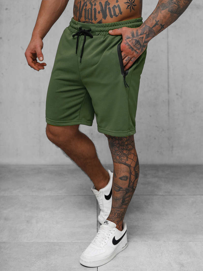 Spodenki dresowe męskie khaki OZONEE JS/17K532/29