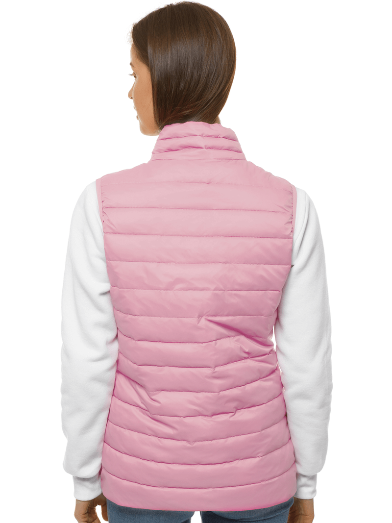 Kamizelka damska pikowana pudrowa OZONEE JS/M23038/354