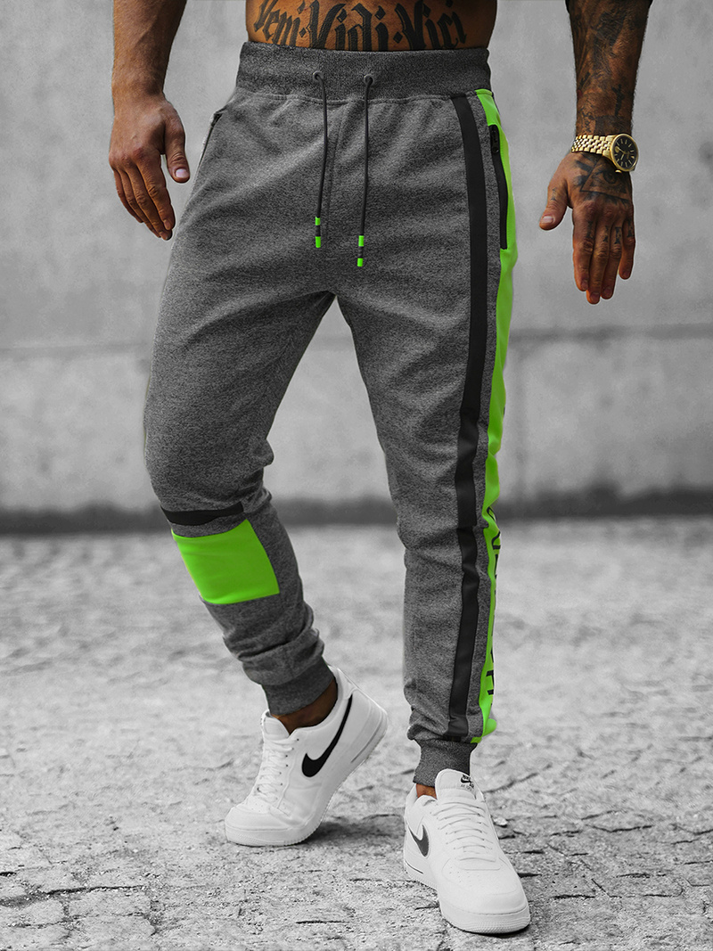 Spodnie dresowe męskie grafitowe OZONEE JS/K10132Z