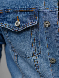 Куртка чоловіча джинсова cиня OZONEE T/7518Z