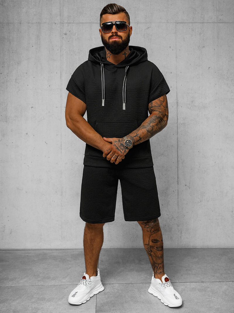 Чоловічий спортивний комплект чорний OZONEE O/3C110/9