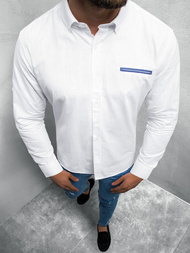 Koszula męska długi rękaw biała OZONEE O/3015Z