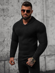 Sweter męski czarny OZONEE NB/MM6018/4Z