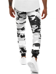 Spodnie męskie chino joggery czarno-białe OZONEE O/11103