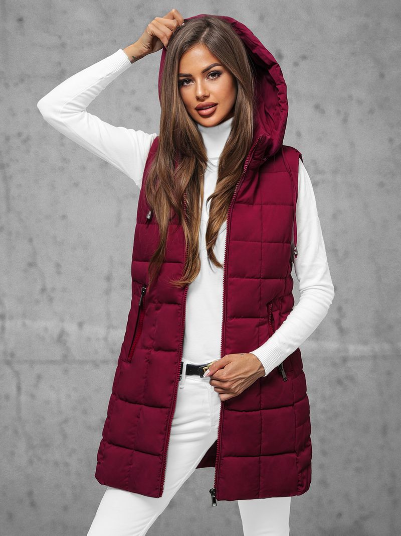 Стьобаний жіночий жилет Бордова OZONEE JS/16M9096/06Z